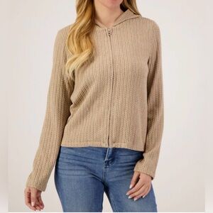 dylan Zip Hoodie - Light Brown